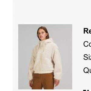 Reversible lulu lemon jacket . In white opal .